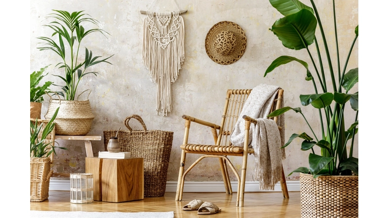Salon w stylu boho - Inspiracje - 1.webp