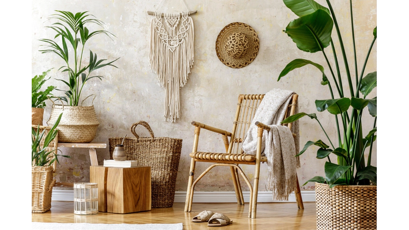 Salon w stylu boho - Inspiracje - 1.webp