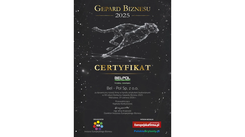Bel-Pol z tytułem Gepard Biznesu 2025 - 2.webp