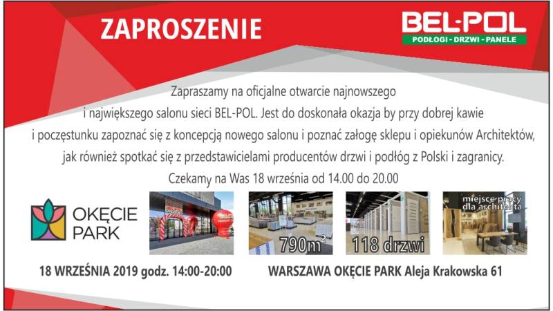 Zaproszenie Dla Architektów i Projektantów na oficjalne otwarcie salonu BEL-POL - Warszawa Okęcie  - 728_0.jpg