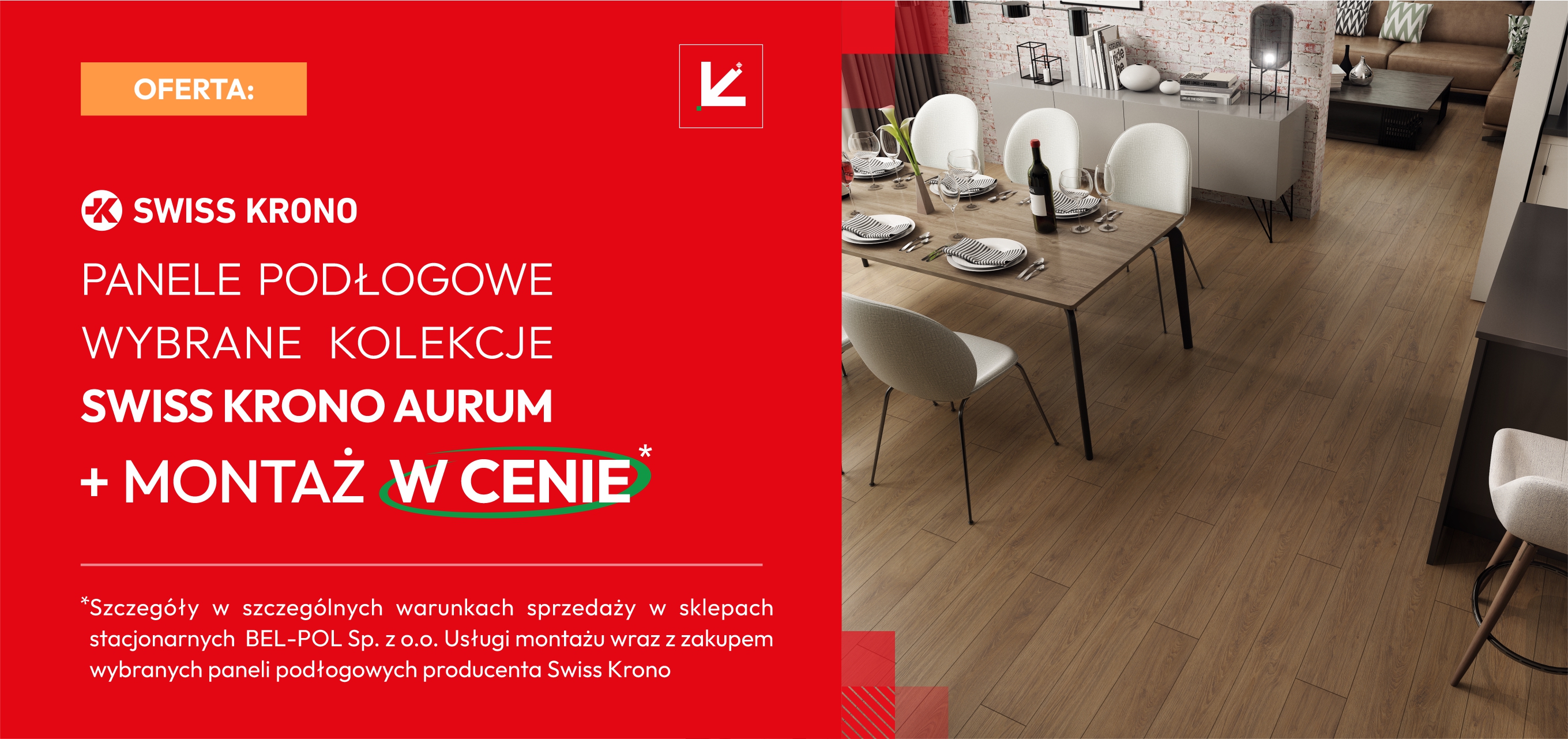 Panele podłogowe SWISS KRONO Aurum z montażem w cenie