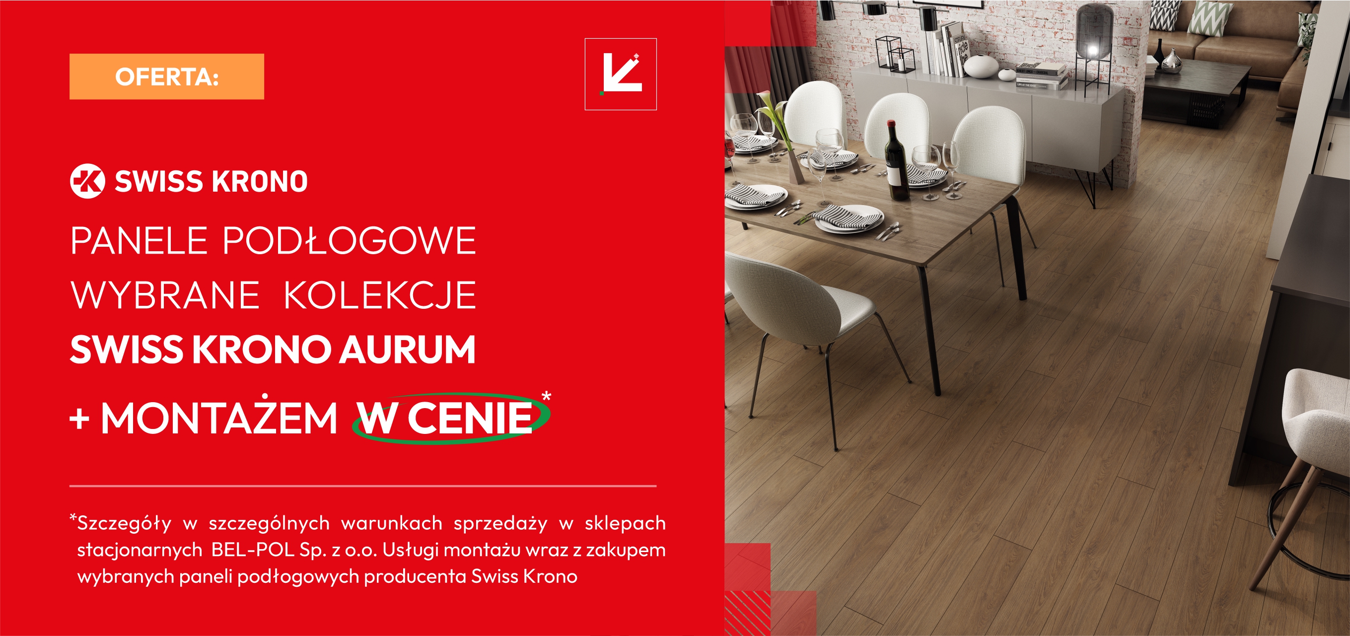 Panele podłogowe SWISS KRONO Aurum z montażem w cenie