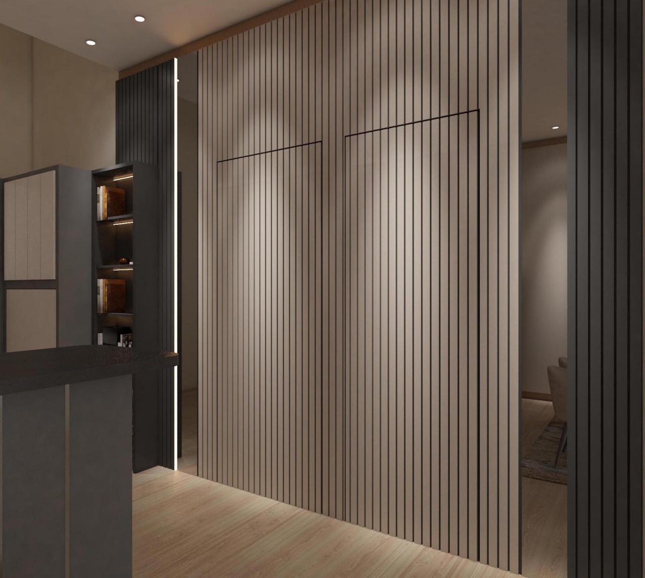 drzwi ukryte garderoba