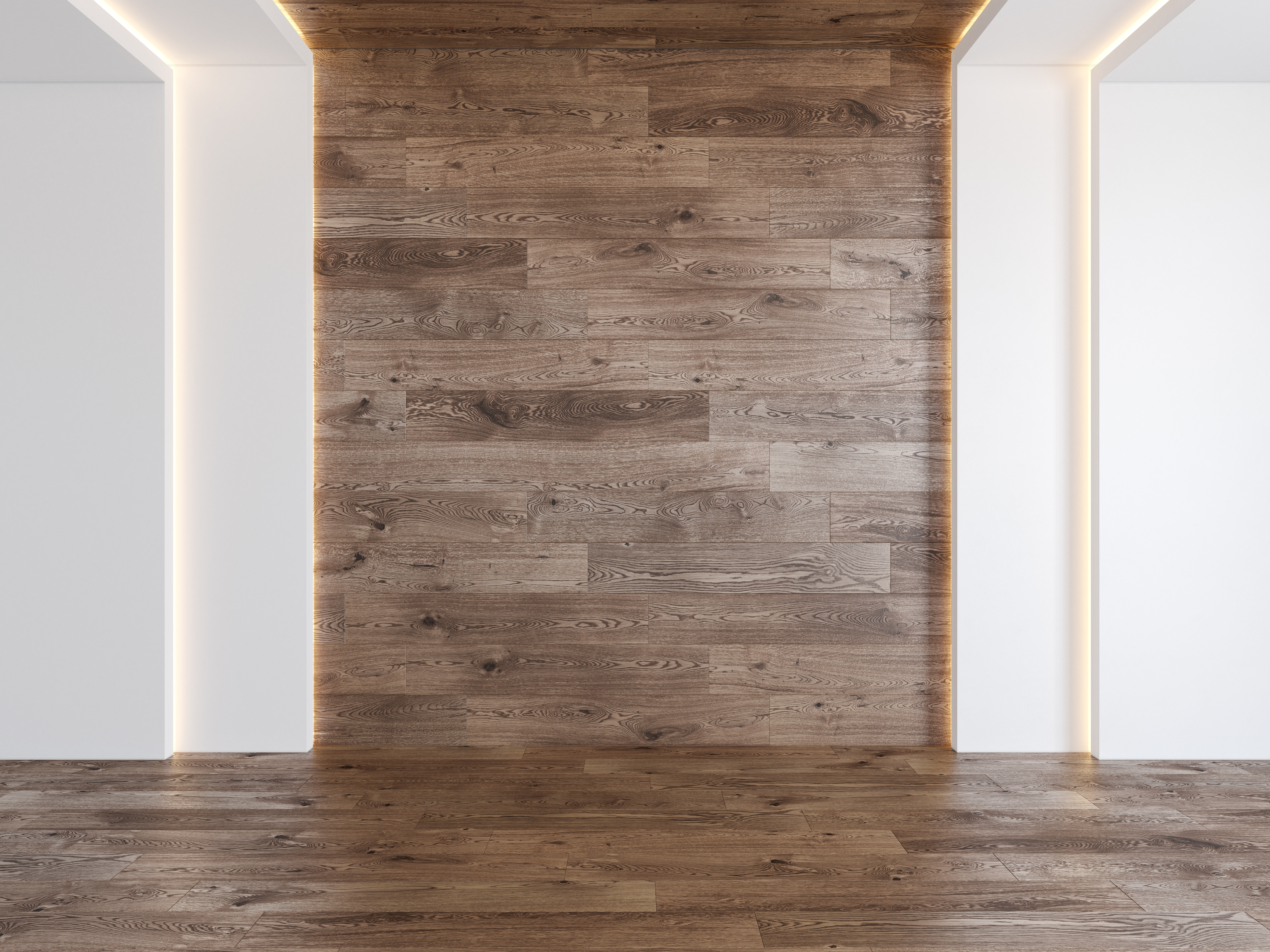 drewniana ściana w salonie