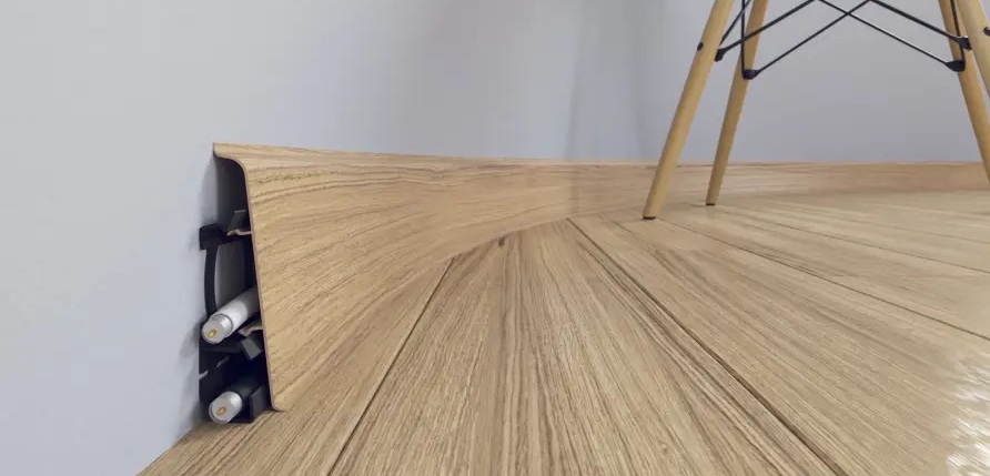 listwa indo dąb piaskowy elastyczna przylegająca do ściany