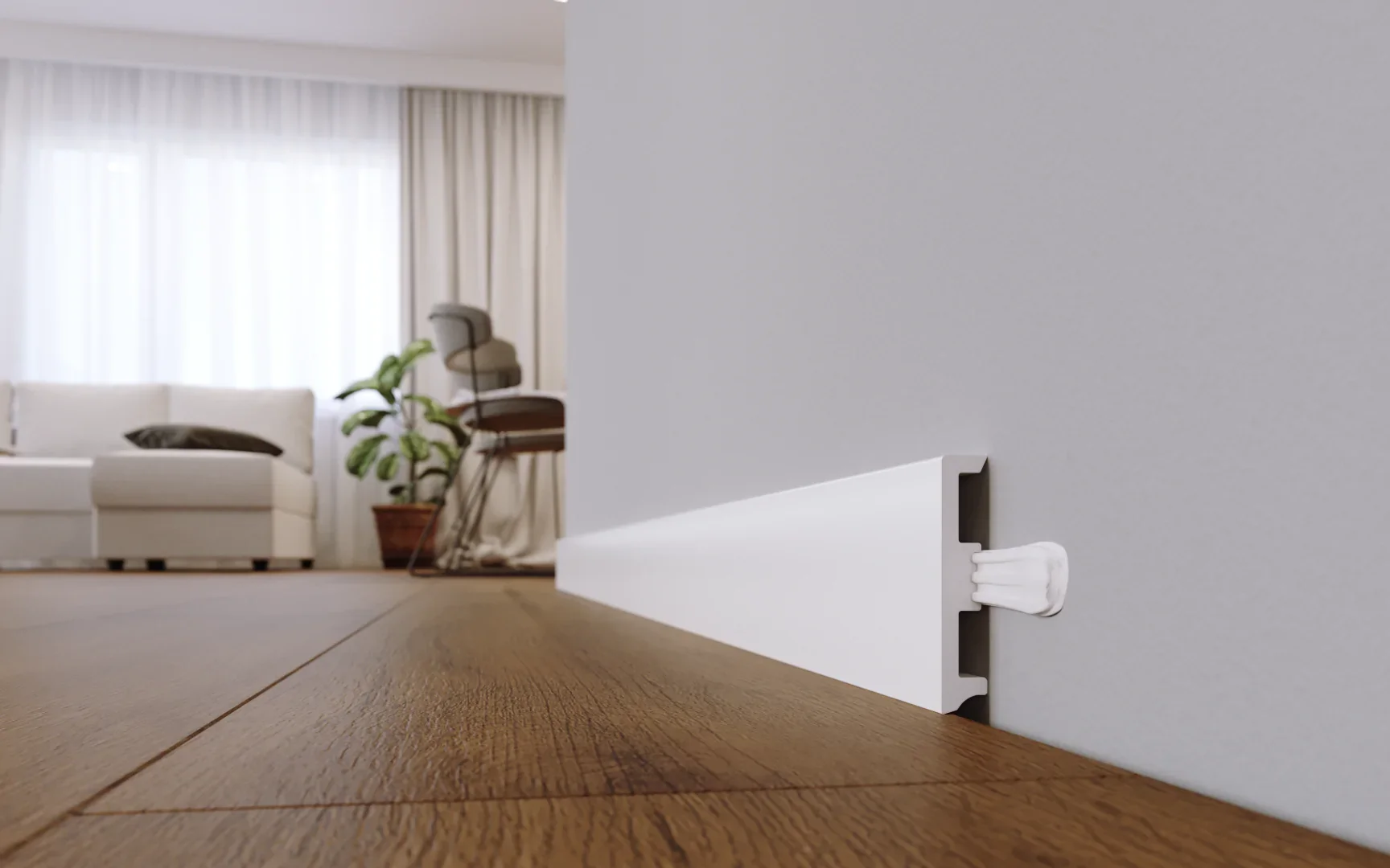 montaż listwy przypodłogowej na klej