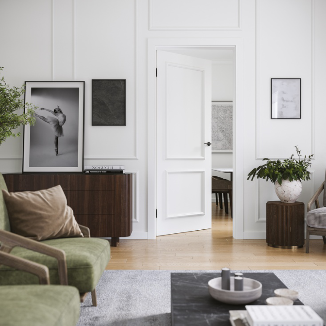 Białe drzwi do domu