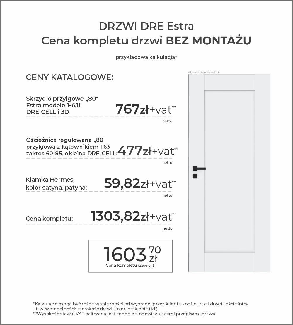 cenówka-dre-estra-bez-montażu