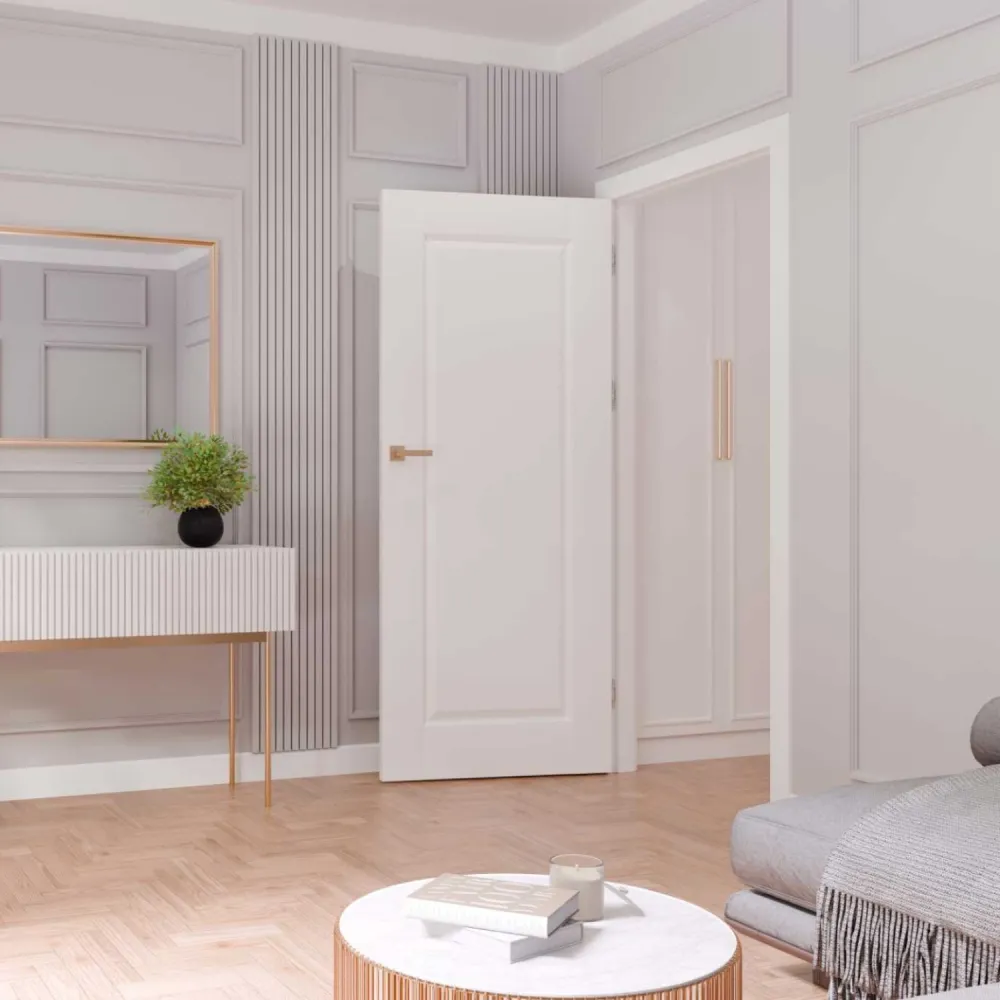 Białe drzwi do domu