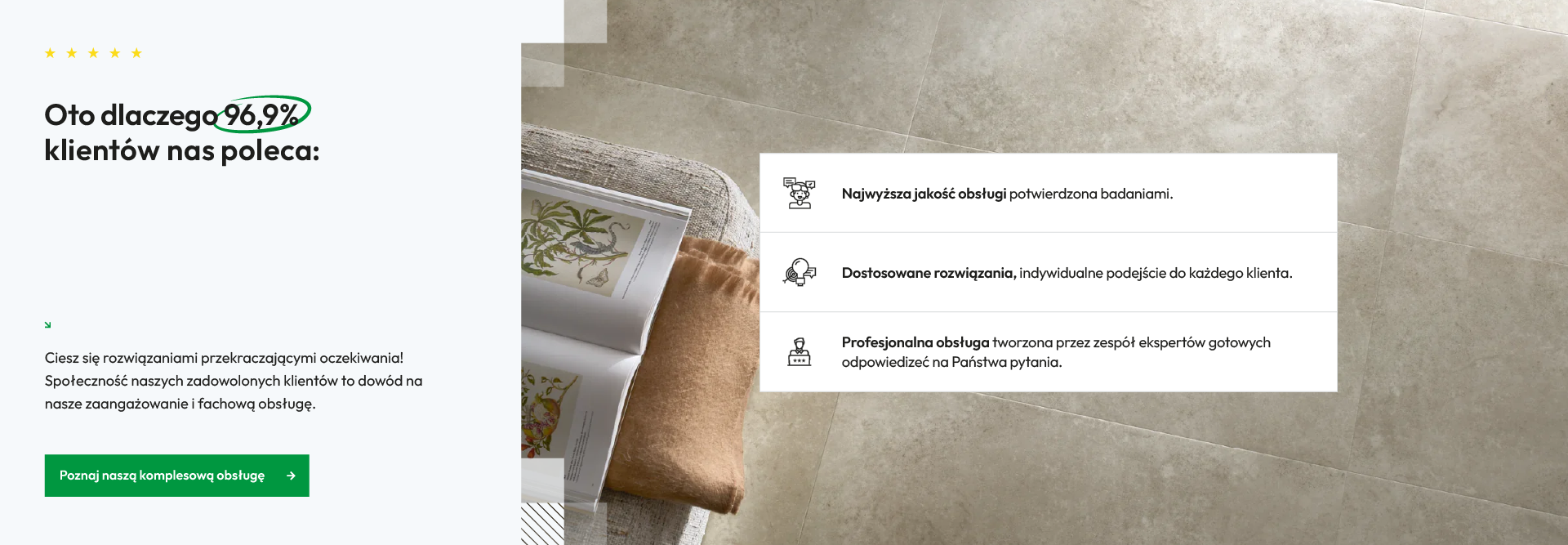 Oto dlaczego 96,9% klientów nas poleca