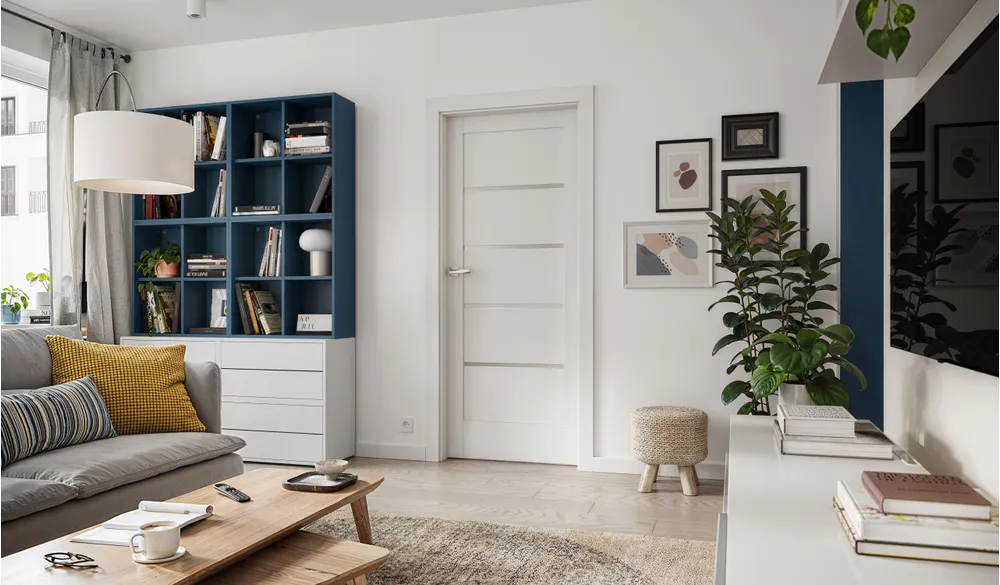 Drzwi przylgowe Porta Verte Home G.4 w pokoju dziennym