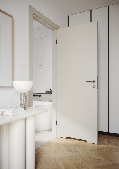 eleganckie drzwi łazienkowe z podcięciem wentylacyjnym i ościeżnicą hydro protect