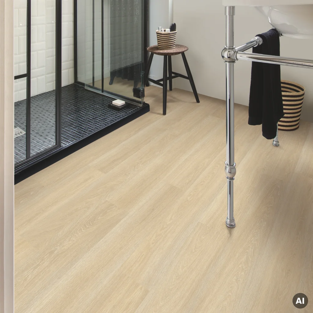 Panele Podłogowe Dąb Estate Beżowy EL3574 AC4 8 mm, Panele podłogowe, Eligna, Quick-Step