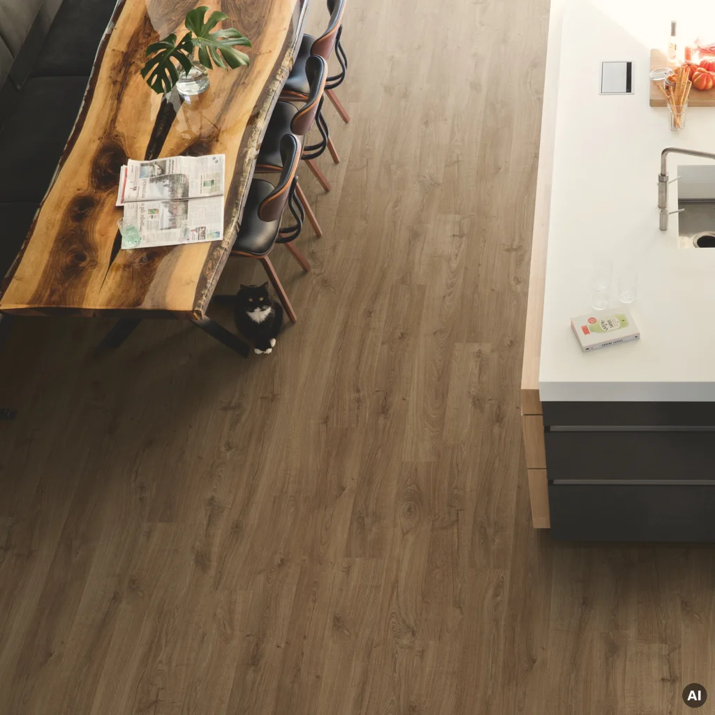 Panele Podłogowe Dąb Newcastle Brązowy EL3582 AC4 8 mm, Panele podłogowe, Eligna, Quick-Step Unilin