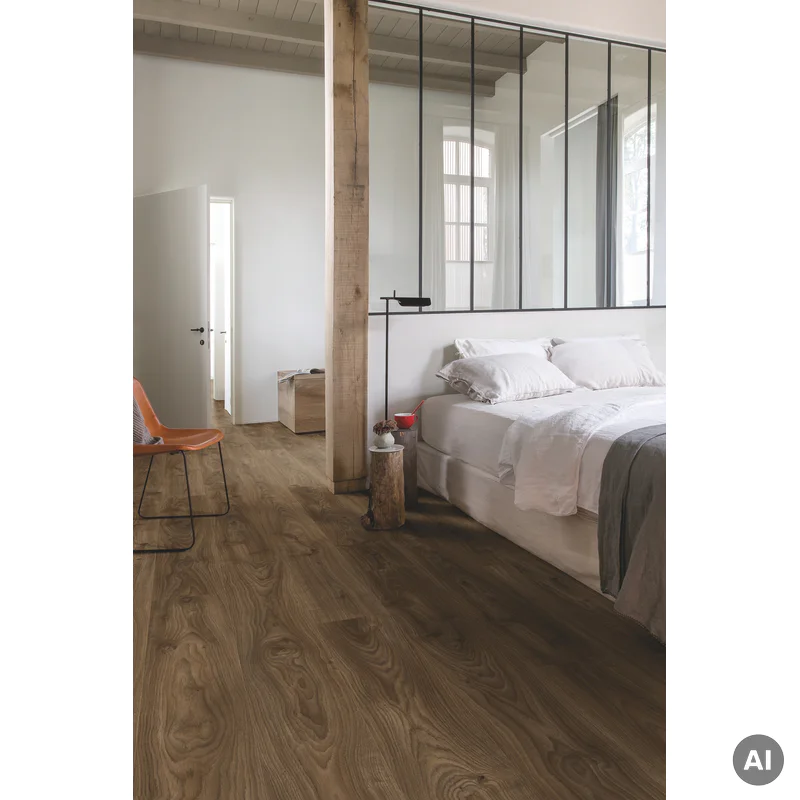 Panele Winylowe LVT Dąb Wiejski Ciemnobrązowy BAGP40027 Kl