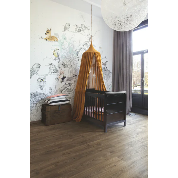 Panele Winylowe LVT Dąb Wiejski Ciemnobrązowy BAGP40027 Ci