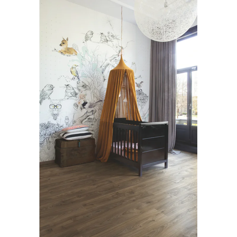 Panele Winylowe LVT Dąb Wiejski Ciemnobrązowy BAGP40027 Kl