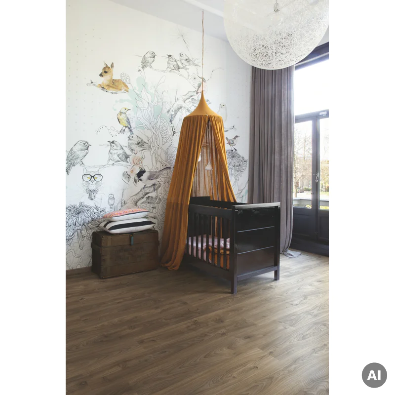 Panele Winylowe LVT Dąb Wiejski Ciemnobrązowy BAGP40027 Kl