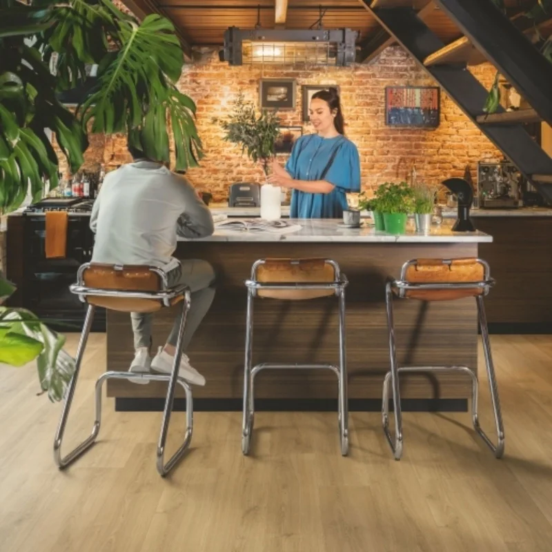 Panele Podłogowe Dąb Szczotkowany Naturalny Ciepły SIG476