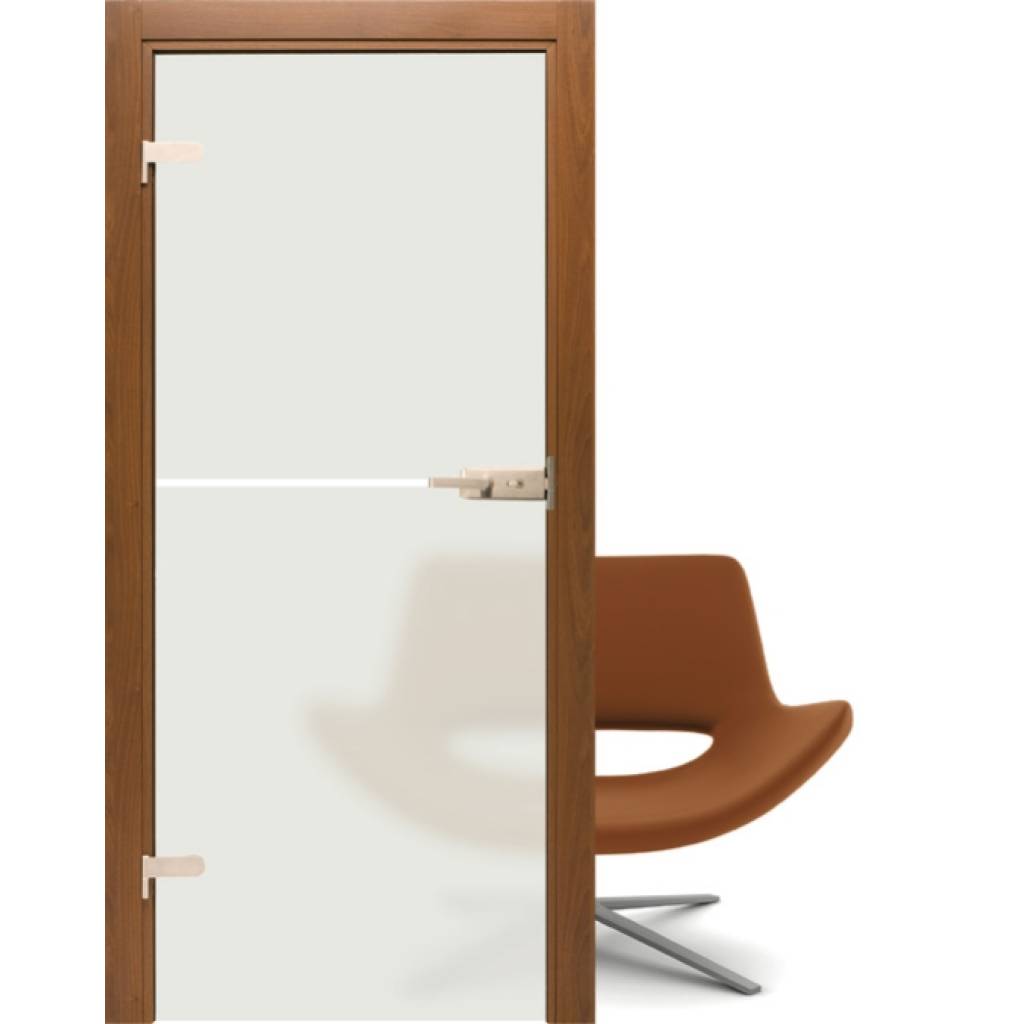 Drzwi szklane SZKLANE z taflą piaskowaną na wzór Alba1