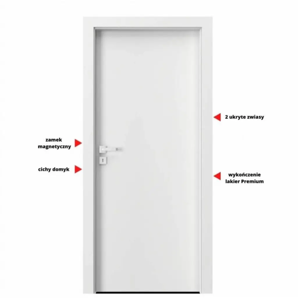 Drzwi Porta VECTOR Premium T Lewe 80cm bezprzylgowe, SPAPMT0L08UBI0A7U0H000, Drzwi wewnętrzne, PORTA VECTOR PREMIUM, PORTA