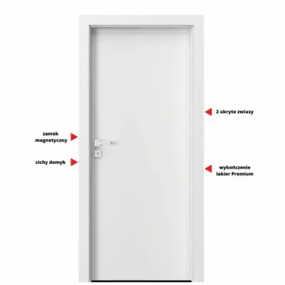 Drzwi Porta VECTOR Premium T Lewe 80cm bezprzylgowe, SPAPMT0L08UBI0A7U0H000