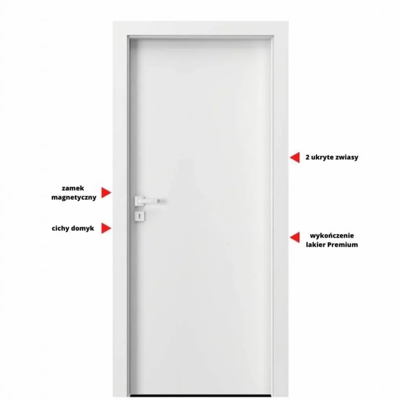 Drzwi Porta VECTOR Premium T Lewe 80cm bezprzylgowe, SPAPMT0