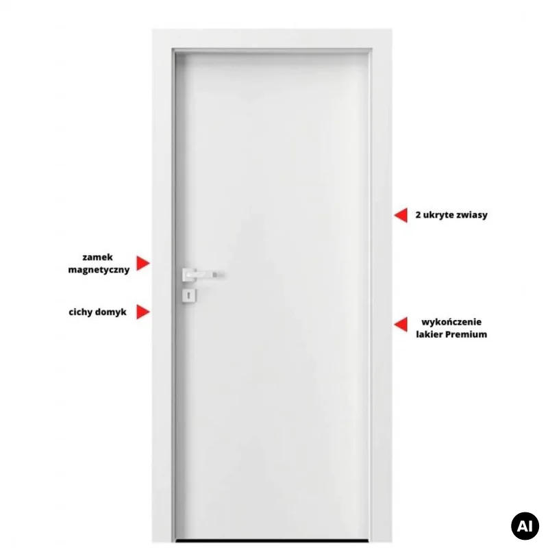 Drzwi Porta VECTOR Premium T Lewe 80cm bezprzylgowe, SPAPMT0