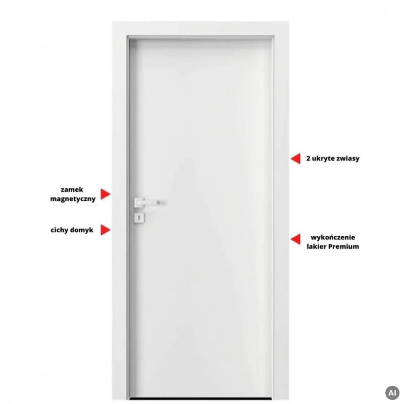 Drzwi Porta VECTOR Premium T Lewe 80cm bezprzylgowe, SPAPMT0