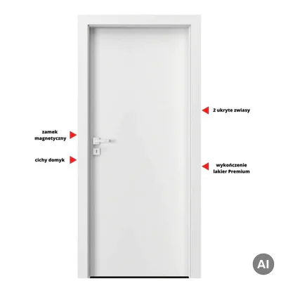 Drzwi Porta VECTOR Premium T Prawe 80cm bezprzylgowe, SPAPMT0P08UBI0A7U0H000