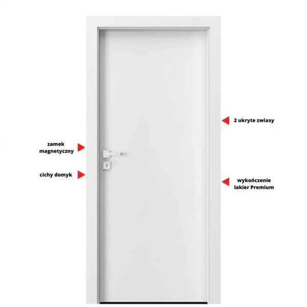 Drzwi Porta VECTOR Premium T Prawe 80cm bezprzylgowe, SPAPMT