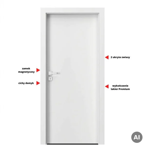 Drzwi Porta VECTOR Premium T Prawe 80cm bezprzylgowe, SPAPMT