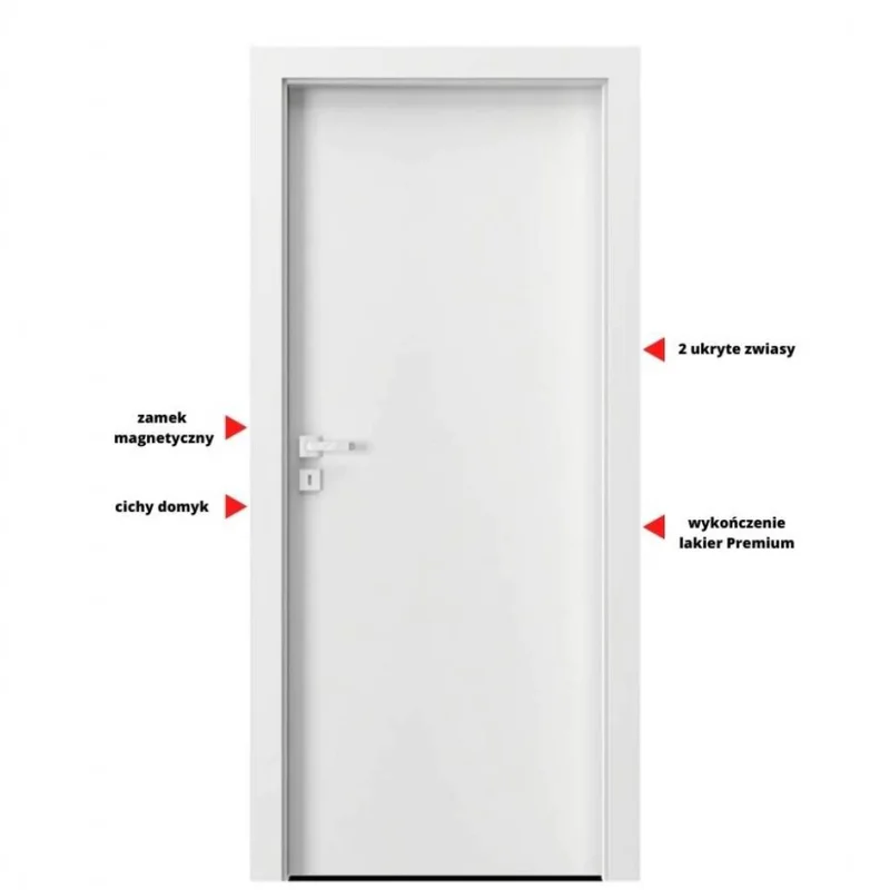 Drzwi Porta VECTOR Premium T Prawe 80cm bezprzylgowe, SPAPMT