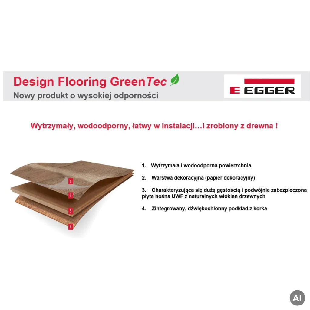 Panele Podłogowe Dąb Preston Brązowy EPD005 Klasa 33 7.5 mm, Panele podłogowe, Design GreenTec, Egger
