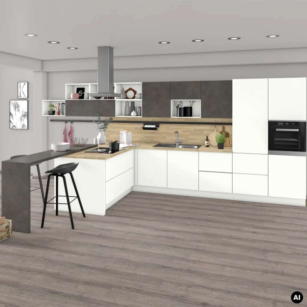 Panele Podłogowe Dąb Sherman Szary EPL185 AC4 8 mm, Panele podłogowe, PRO Laminate Large 8/32 Aqua+, Egger
