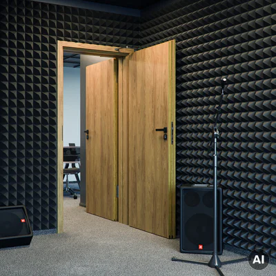 Drzwi Techniczne PURE 57dB intarsje 6