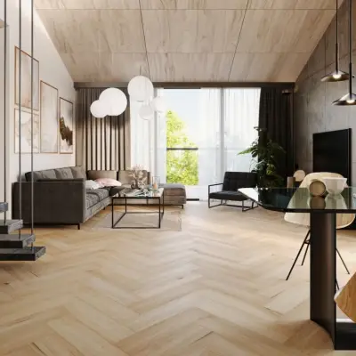 Panele winylowe SPC LVT Jodełka Dąb Yankee CA153 Klasa 33 5 mm