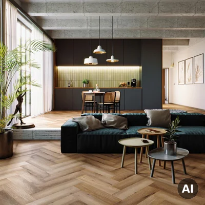 Panele winylowe SPC LVT Jodełka Dąb Georgetown CA147 Klasa 33 5 mm TAK