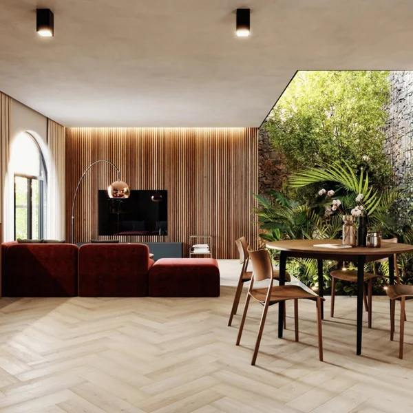 Panele winylowe SPC LVT Jodełka Dąb Preston Naturalny 5 mm
