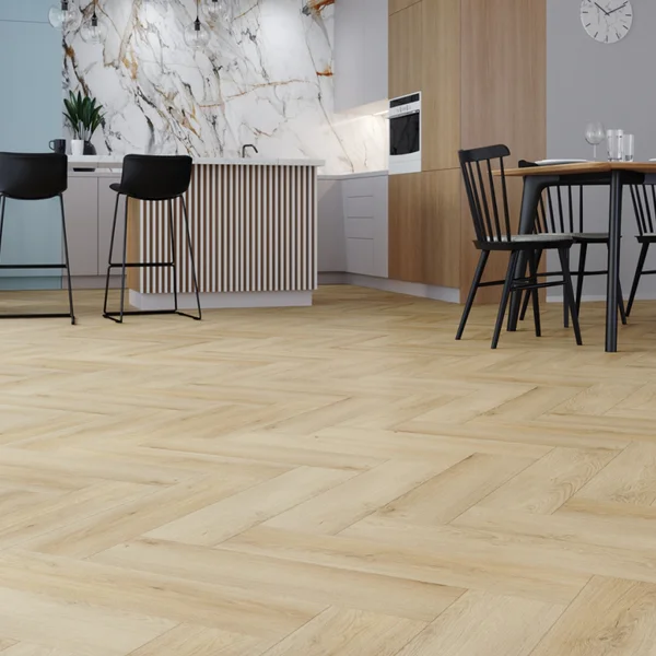 Panele winylowe SPC LVT Jodełka Dąb Preston Naturalny 5 mm