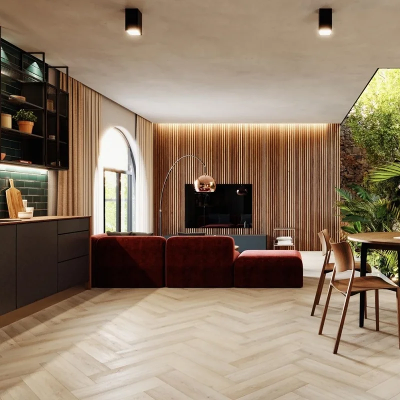 Panele winylowe SPC LVT Jodełka Dąb Preston CA167 Klasa 33