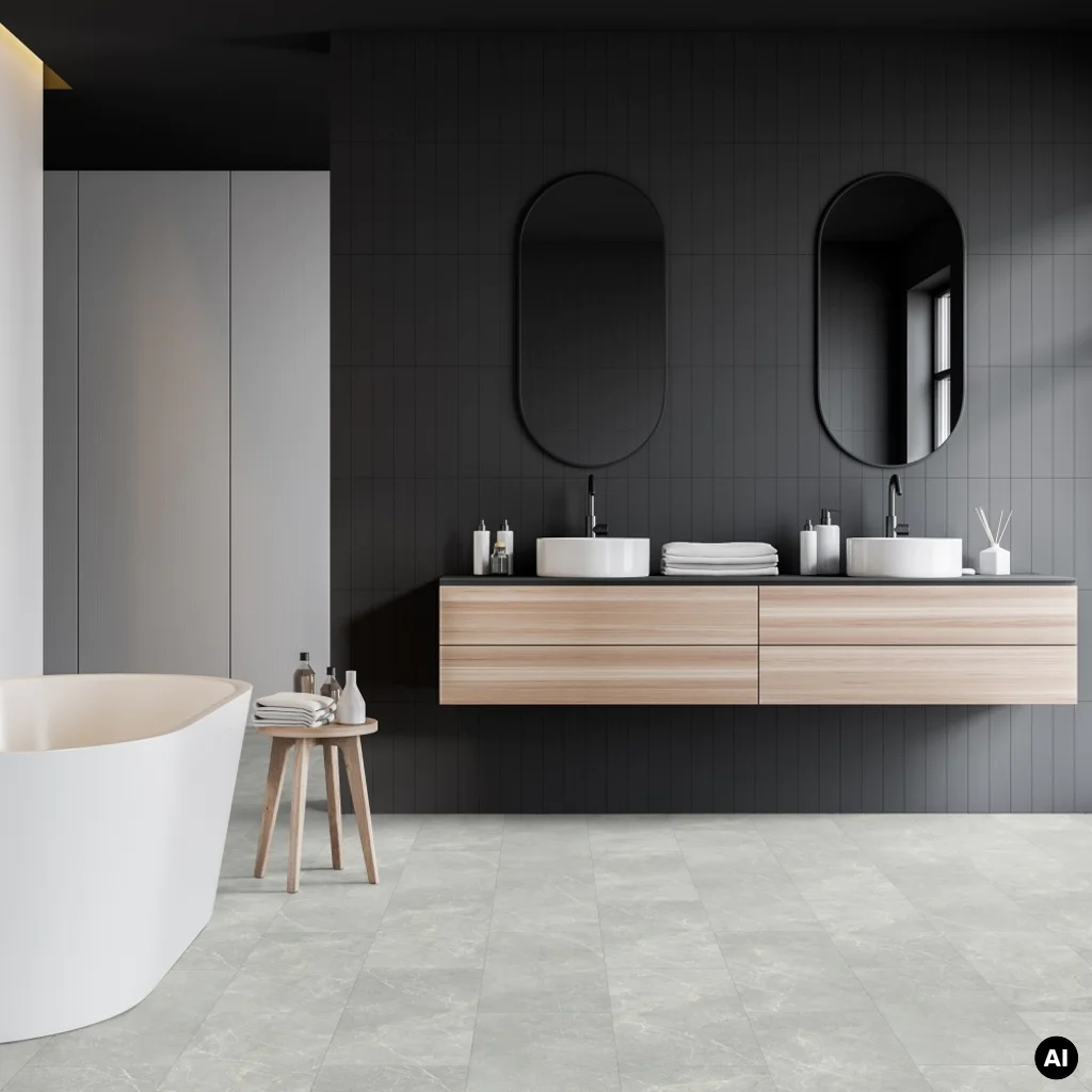 Panele winylowe SPC Marmo Grigio 300x600 mm CAL-4055 (300*600)-IB Klasa 33 5 mm, Podłoga winylowa, Caldera, Lamett ParquetVinyl