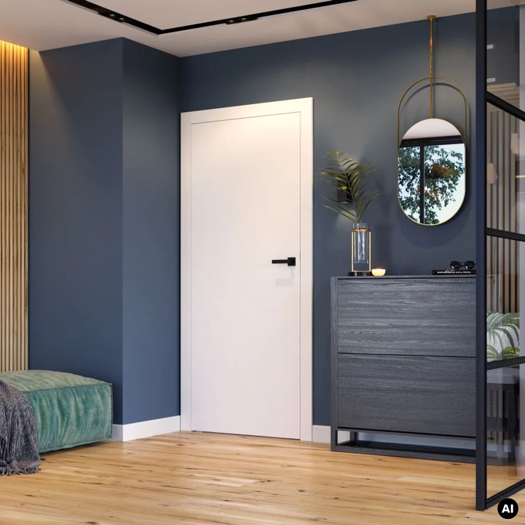 Drzwi Porta VECTOR Premium T WC Lewe 80cm bezprzylgowe, SPAPMT0L08UBIWAYU0H000, Drzwi wewnętrzne, PORTA VECTOR PREMIUM, PORTA