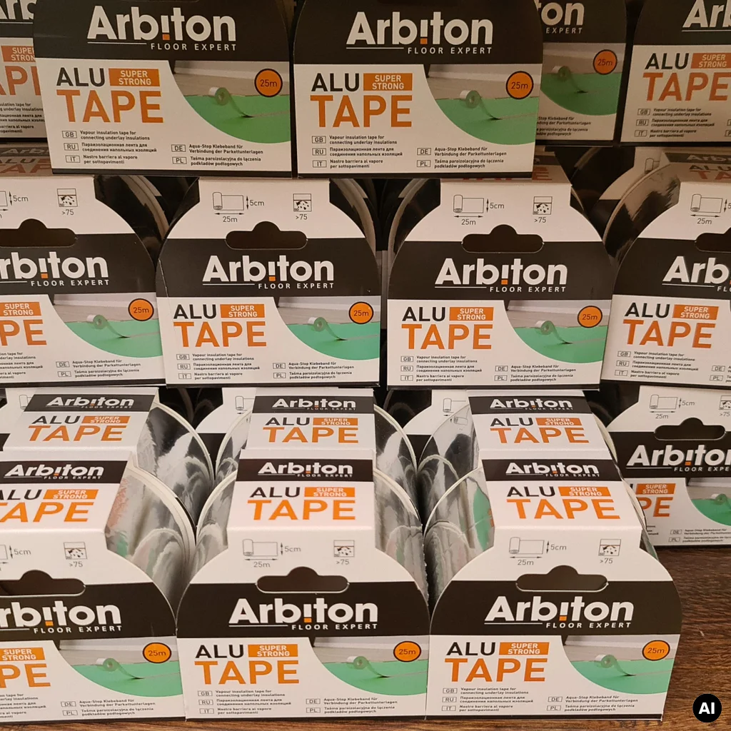 Taśma Alu Tape do łączenia podkładów podłogowych 25mb, 5905167698778, Podkład, Arbiton LVT, Arbiton