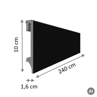 Listwa Espumo 406 Czarna  2,4 m, 406 ESP406 2.4