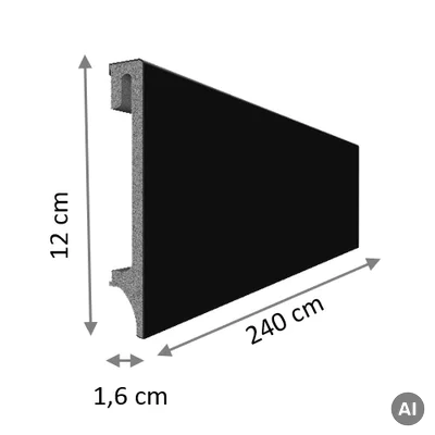 Listwa Espumo 506 Czarna 2,4 m, 506 ESP506 2.4