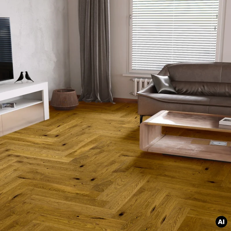 Podłoga drewniana Dąb Brown Sugar Jodła Klasyczna 14 mm, 