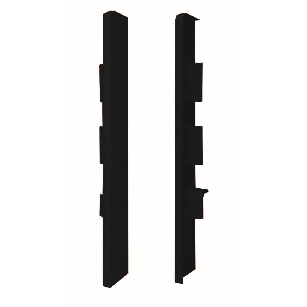 Listwy przypodłogowe Zaślepki do listew Plastikowe Espumo ESP406 Czarne Komplet Lewa+Prawa