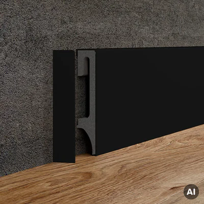Zaślepki do listew Plastikowe Espumo ESP406 Czarne Komplet Lewa+Prawa