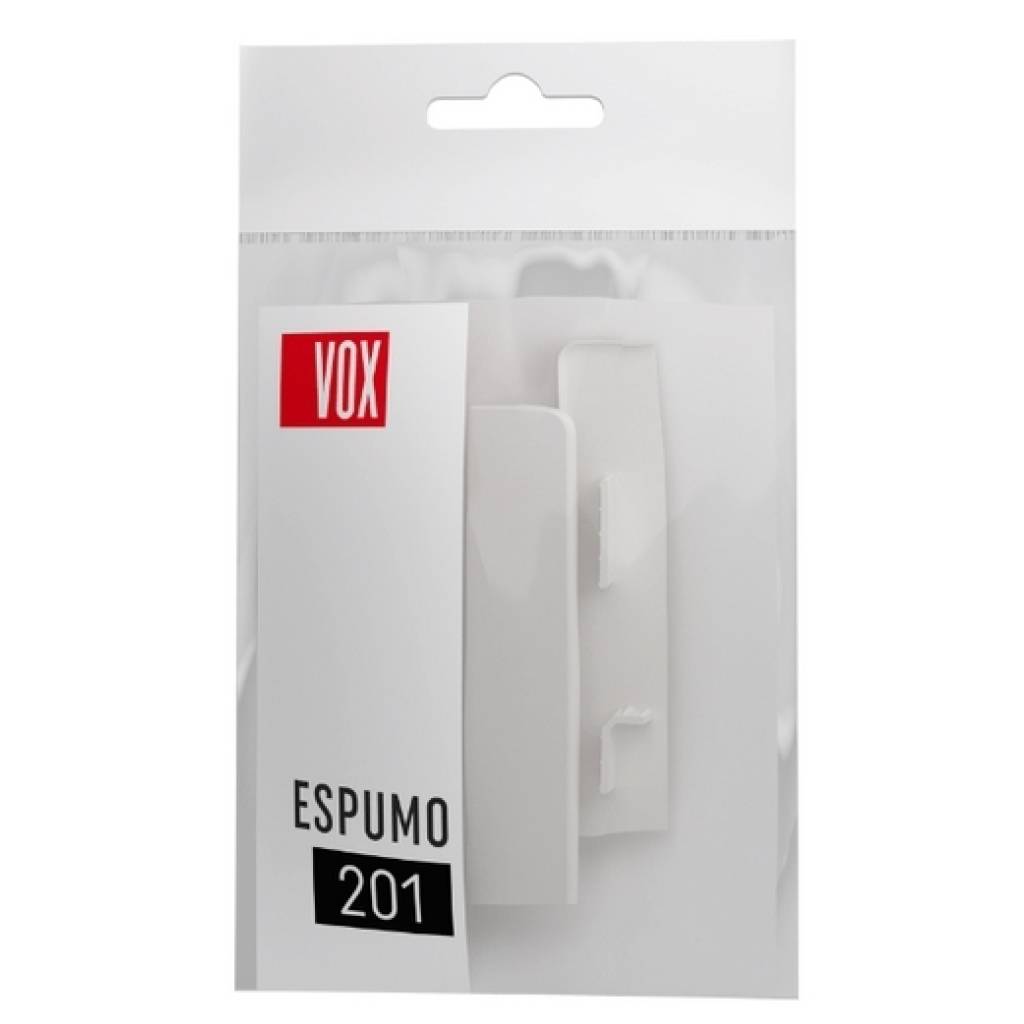Listwy przypodłogowe Zaślepki do listew Plastikowe Espumo ESP201 Białe Komplet Lewa+Prawa